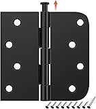 HOSOM 12 Pack Matte Black Door Hinges 4