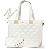 Prite Tote Bag for Women Lightweight Puffer Tote with Compartment Quilted Work Bag