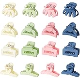 QIUTIMIY Small Hair Clips for Girls 16PCS 4Style Colourful Matte Mini Claw Clips for Women Non Slip Bangs Pins for Thin/Thick Hair(16PCS-Style 2)