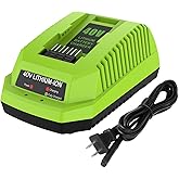 Ahomtikk 40V Charger Replacement for Greenworks 40V Battery Charger, Compatible with Greenworks G-MAX 40 Volt Lithium Ion Battery 29462 29472 29482
