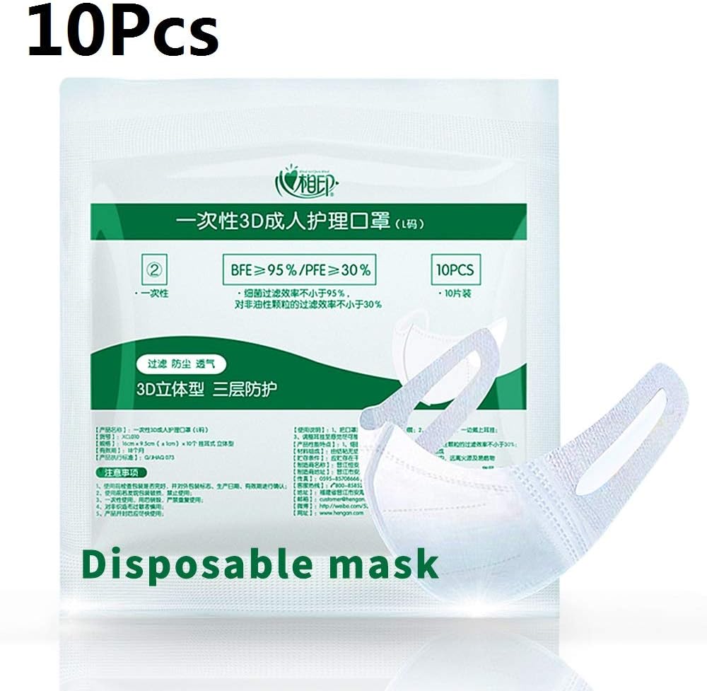 Meiliss 3-PLY Disposable face Respirator,10PCS