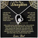 VIRAGIL To My Daughter Necklace - Mom & Dad Gifts for Daughter's Birthday & Christmas