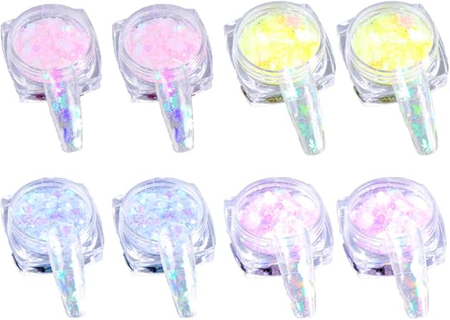 Amazon Kesyoo 蝶ネイルスパンコール ネイルパーツ スパンコール 可愛い キラキラ ネイルアートパーツ ネイルデコレーション カラフルなシールステッカー 8ボックス Kesyoo グリッター ラメ 通販