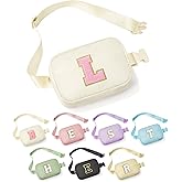 YOOLIFE Birthday Gifts for 3 4 5 6 7 8 9 10 Year Old Girl, Initial Fanny Pack Girls Purse Belt Bag Crossbody Bag, Gifts for Girls Kids Daughter, Beige L