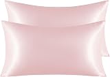 NTBAY Silk Satin Pillowcases 2 Pack 50x90 cm Light Pink Envelope Closure