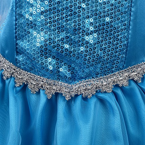 Dressy Daisy Girls' Princess Elsa Costume Fancy Party Dresses w/ cape draping Size 4T