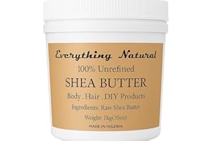 Pure Organic 100% Grade A Shea Butter in a new and improved Large Jar- 900g/2lbs (31.7oz)- African, Raw, Unrefined - Use Alon