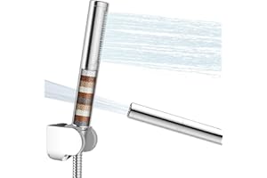 Homipro 2 In 1 Function High Pressure Handheld Shower Head Set with Filter, Shower Head Sprayer Hand Shower Wand for Hard Wat
