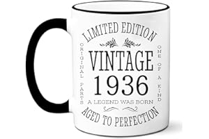 1936 90th Birthday Gift Ideas Mug for Women and Men Ceramic Coffee Mugs AnniversaryPresents for Him, Her, Husband or Wife 90 