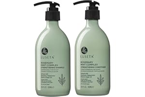 Luseta Rosemary Mint Strengthening Shampoo and Conditioner Provide Nourishment & Smoothness for Thin Hair,Reduce Frizz and Add Shine for All Hair Types 16.9oz×2