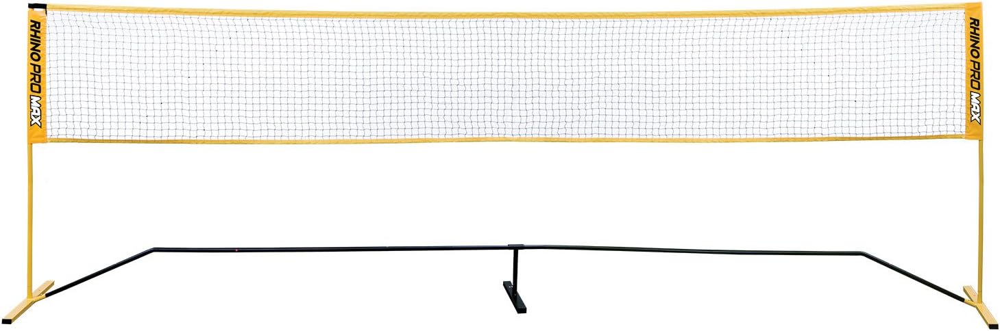 Champion Sports Portable Volleyball Net: Adjustable 18 Foot Racquet Sport, Tennis, Badminton, and Game Net - Yellow : Sports & Outdoors