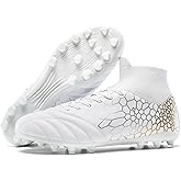 DGJG Boys Girls Soccer Cleats Youth Training Football Cleats High-top Soccer Shoes for Little/Big Kid