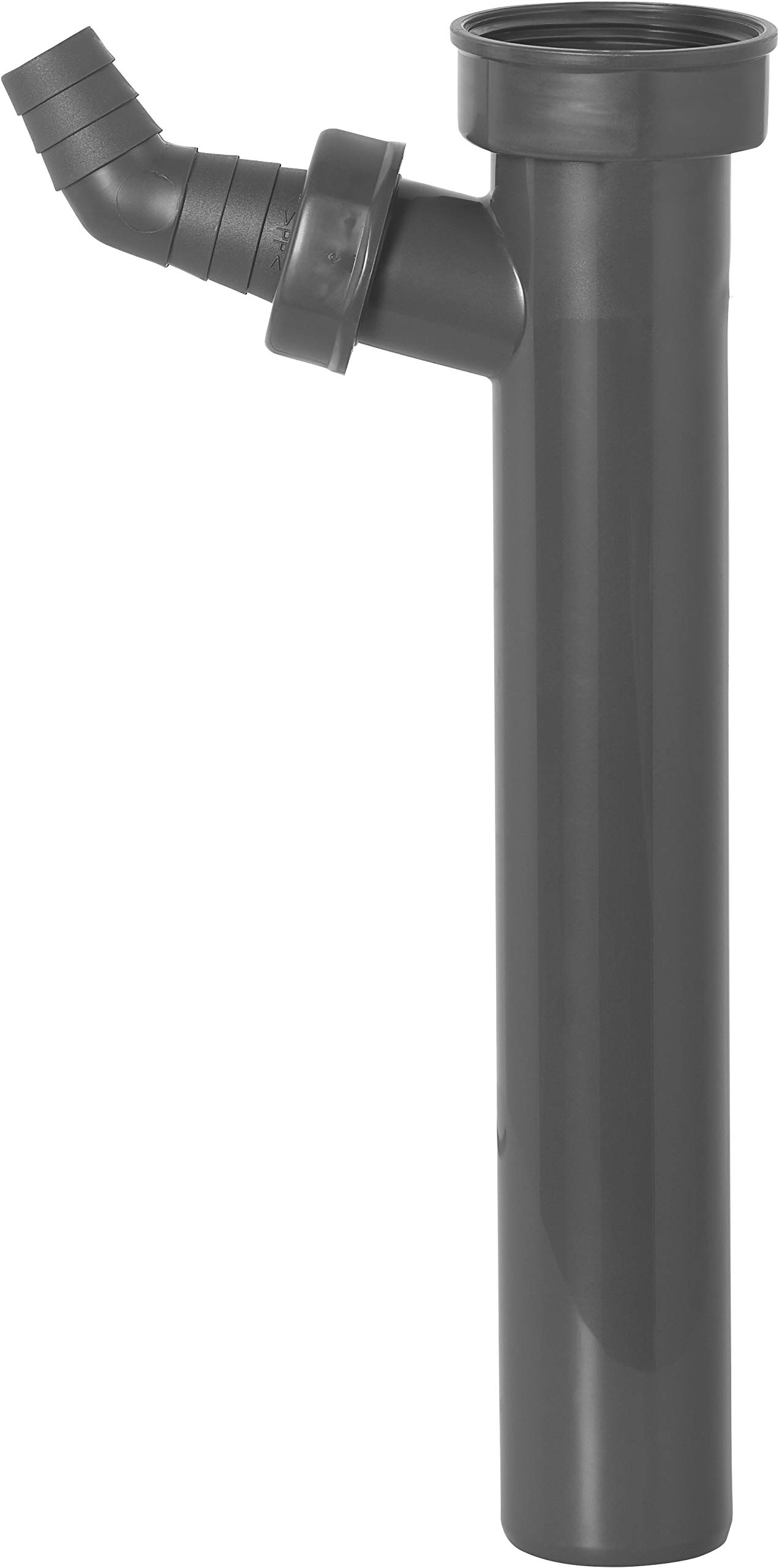 Cornat Recyclate Adjustment Pipe - 1 1/2 Inch x 40 mm - 250 mm Length - with Device Connection - Made from Recycled Plastics - Made in Germany Quality/Siphon Immersion Pipe / T356004R, Grey