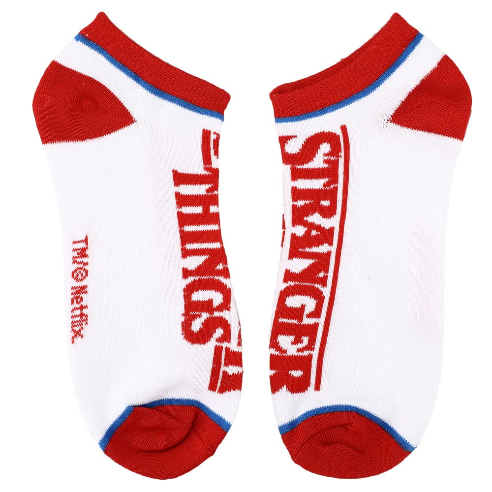 Bioworld Stranger Things Logos Casual Ankle Socks for Men 5-Pack