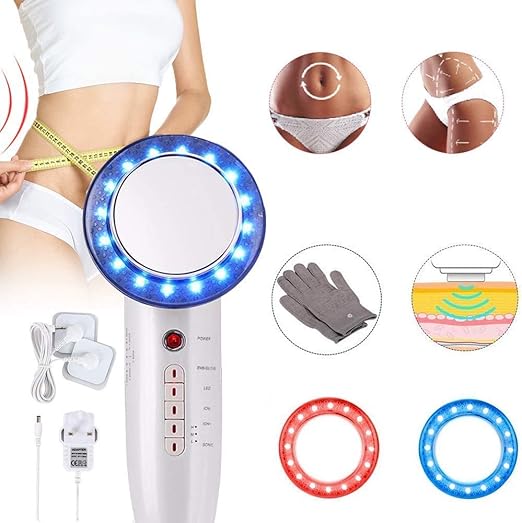 Amazon Co Jp 6で1超音波痩身マッサージボディ成形痩身マシンポータブル超音波電気セルライト除去機ホワイト男性 女性 Home Kitchen