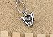 ATAZUA Eosing Silver Joker Clown Skull Biker Punk Mens Stainless Steel Necklace + Rolo Chain