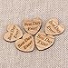 ULTNICE 50pcs Wooden Heart with Best Day Ever Pattern Log Slices DIY Crafts for Wedding Party Embellishment