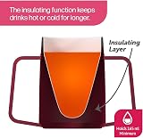 JFA Supplies 165ml Red Adult Cup with Two Handles and Lids Non Spill view 2