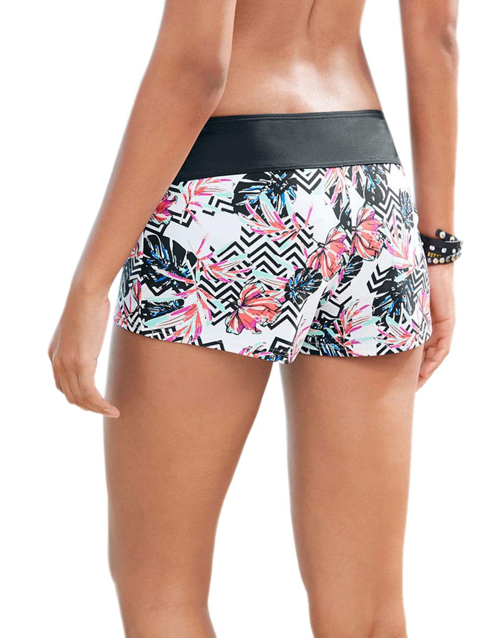 Womens Sport Two Piece Swimsuits Racerback Tops Boyshort Bottom Beachwear Central