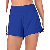 HeyNuts Focus Running Shorts for Women, High Waisted Athletic Shorts Lined Workout Shorts with Zipper Pocket 4"