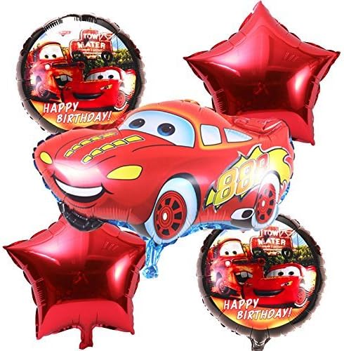 Shopperskart® Presents “CAR Foil Balloons Pack" for Party Decorations (5pcs, Multi Color, 30" inch)