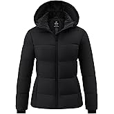 Wantdo Women's Winter Puffer Jacket Thicken Winter Coat Warm Padded Jacket with Hood