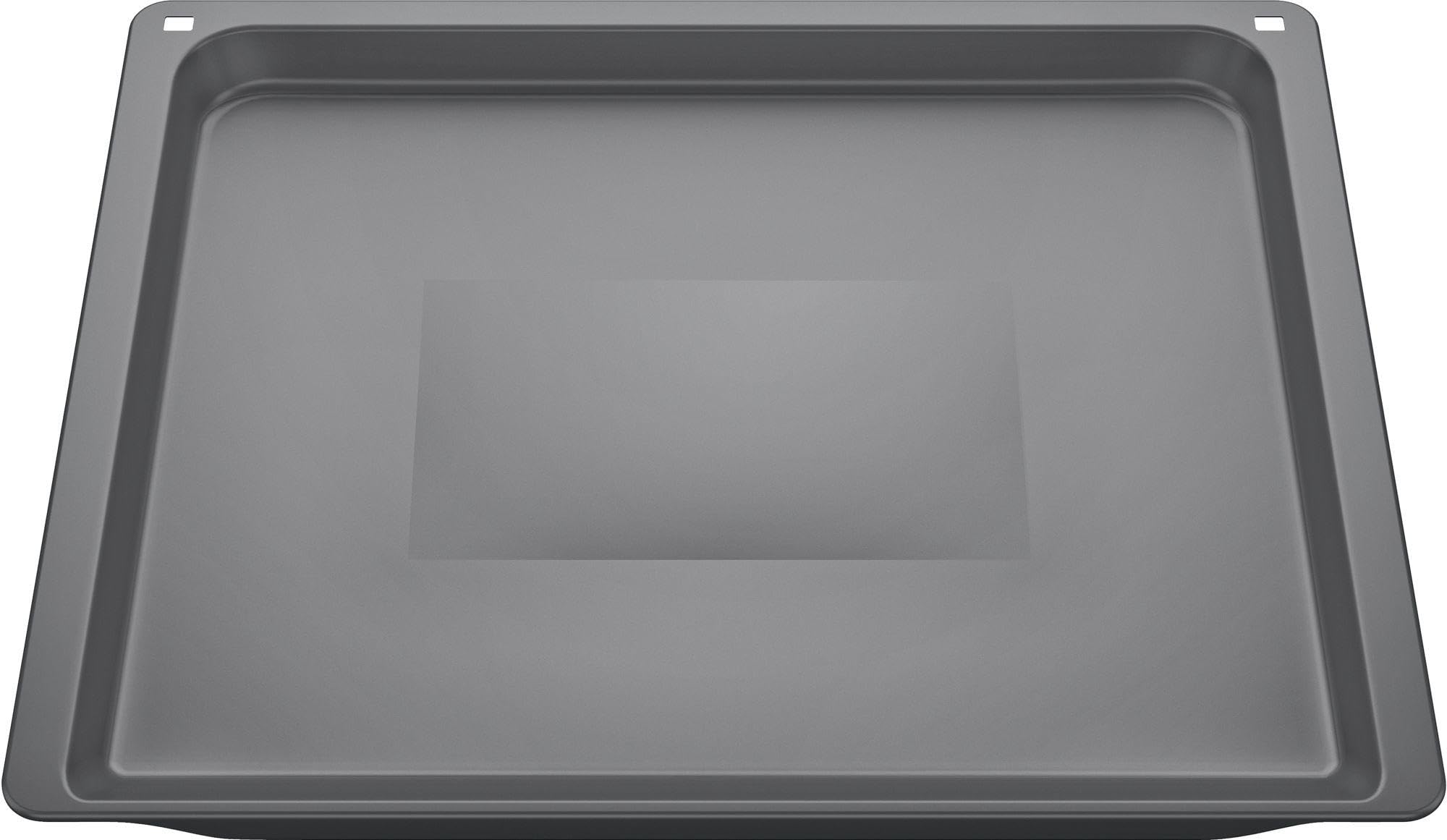 SIEMENS HZ631070 Oven & Stove Accessory/Sheet Oven/Hob/Enamel Baking Tray, 45.5 x 37.5 x 3 cm, Charcoal, Minimal Warping, Durable & Scratch Resistant