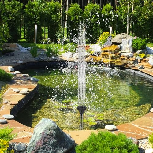 Submersible Pump for Outdoor Fountain 800L/H with LED Light, 16W Silent Water Pump with Filter for Pond, Fountain and Waterfall, Adjustable Flow for Garden, Stream and Aquarium