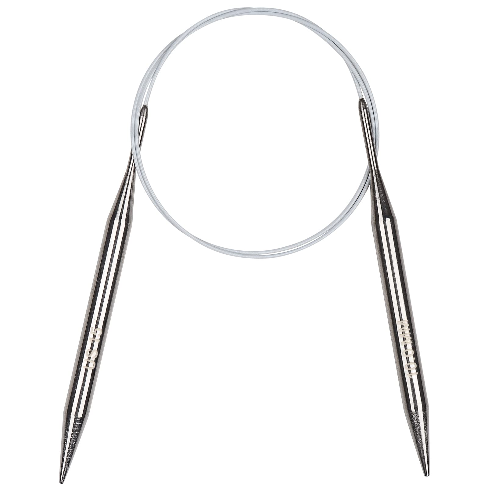 Aeelike 10mm Circular Knitting Needles 100cm, Metal Circular Needles with Flexible Cable, Fixed Stainless Steel Knitting Pins, Long Round Knitting Needles for Chunky Blankets Large, Size US 15