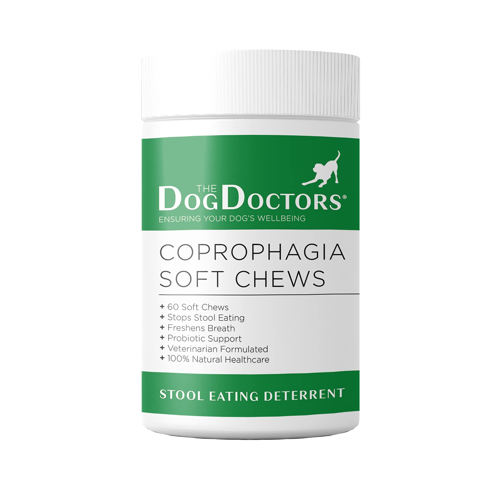 The Dog Doctors Coprophagia Soft Chews - 60 Stool Eating Deterrent Chews With Added Prebiotic and Probiotics - Suitable For All Breeds And Sizes.