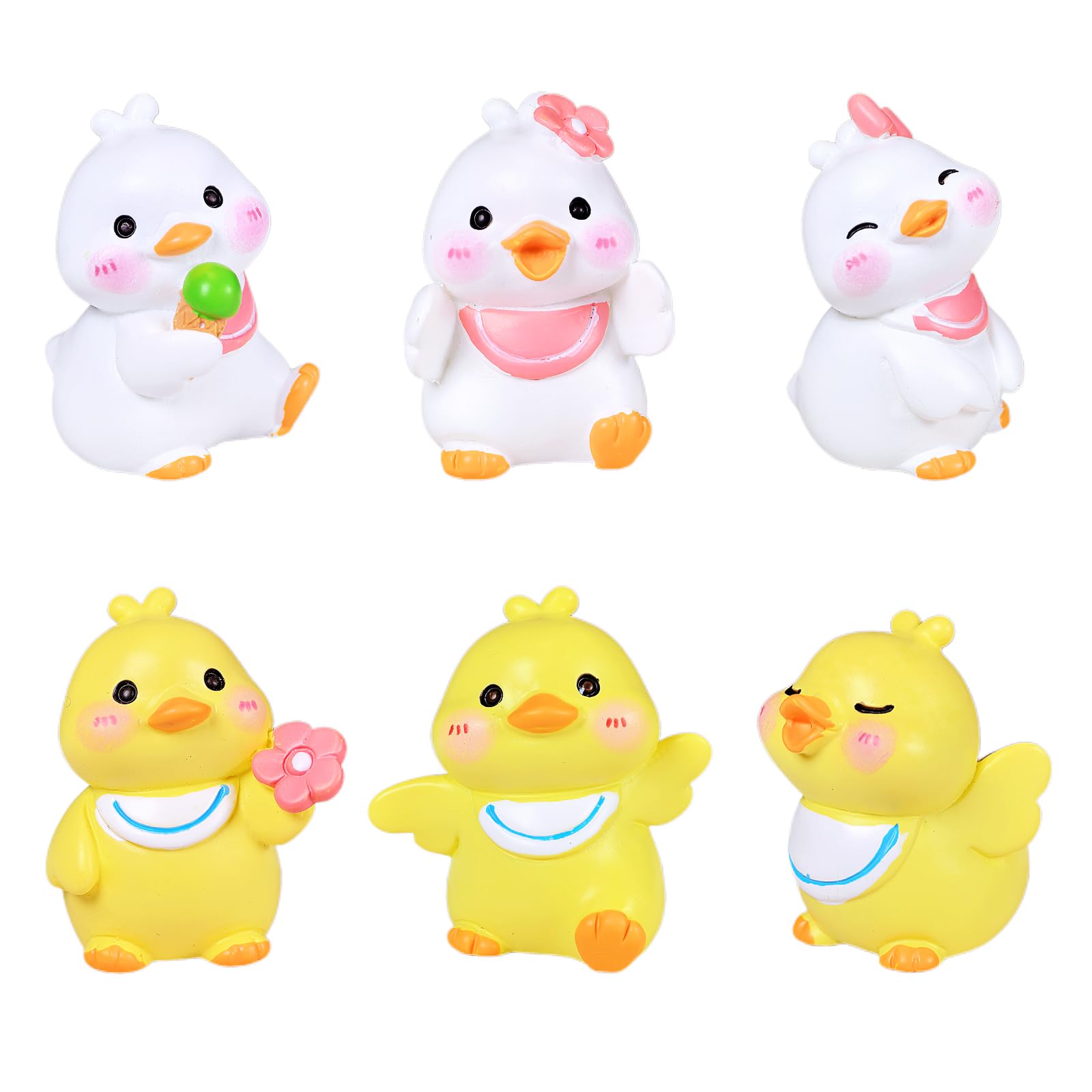Photo 1 of 6 Pcs Mini Resin Animals Duck Figures, Small Animal Figurines for Kids, Miniature Resin Ducks Figurines for Dollhouse Decor Micro Fairy Garden Landscape Aquarium Tiny, Birthday Gifts
