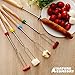 Premium Marshmallow Roasting Sticks Set of 7 Colorful 32-Inch Telescopic by Nature Comport – Ideal for Campfire Hot Dogs, Meat & Candy Treats – Bonus Survival Kit Gadget Included