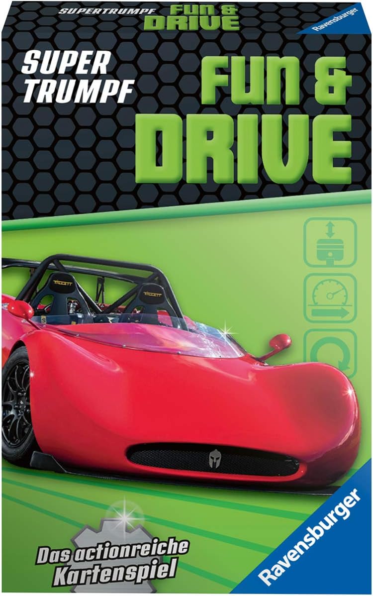Ravensburger Children's Card Games 20699, Card Game, Super Trump Fun and Drive