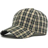 Classic Plaid Baseball Hats Caps Sport Snapback Hats Outdoors Summer Golf Sun Hat Trucker Driving Cap for Women Men