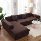 Teynewer 1-Piece Stretch Sofa Cover (1 Seater) Brown view 7