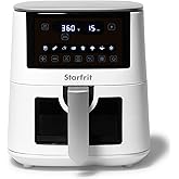 Starfrit Electric Digital Air Fryer - 4.2L Capacity - Ceramic Non-Stick Surface - 8 Preset Functions - Viewing Window -1400W