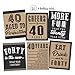 Hadley Designs 6 40th Birthday Wine or Beer Bottle Labels Stickers Present, 1981 Bday Milestone Gifts, Cheers to 40 Years, Vintage Funny Fabulous Unique Party Decorations Supplies for Men
