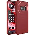 TUDIA SKN Designed for Nothing Phone (2a) / (2a) Plus Case, [Reinforced Corners] Shockproof Anti-Yellowing Slim Grip Semi-Transparent Matte TPU Bumper Drop Protection - Frosted Red