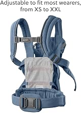 BabyBjörn Harmony Baby Carrier, Woven Mélange Blue - Ergonomic Baby Carrier view 9