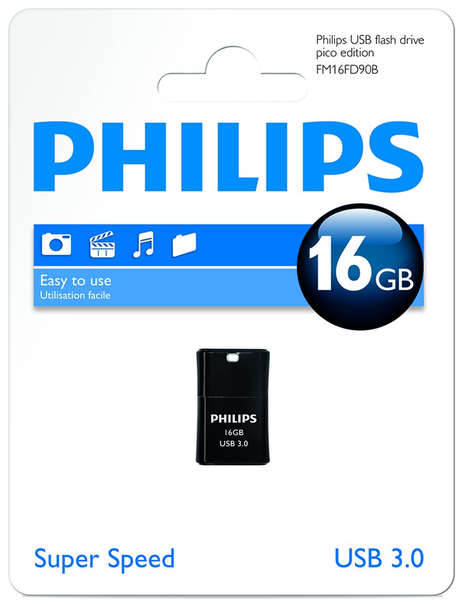 Phison Usb Philips USB 3.0 Pico Edition Flash Drive 16GB - Black