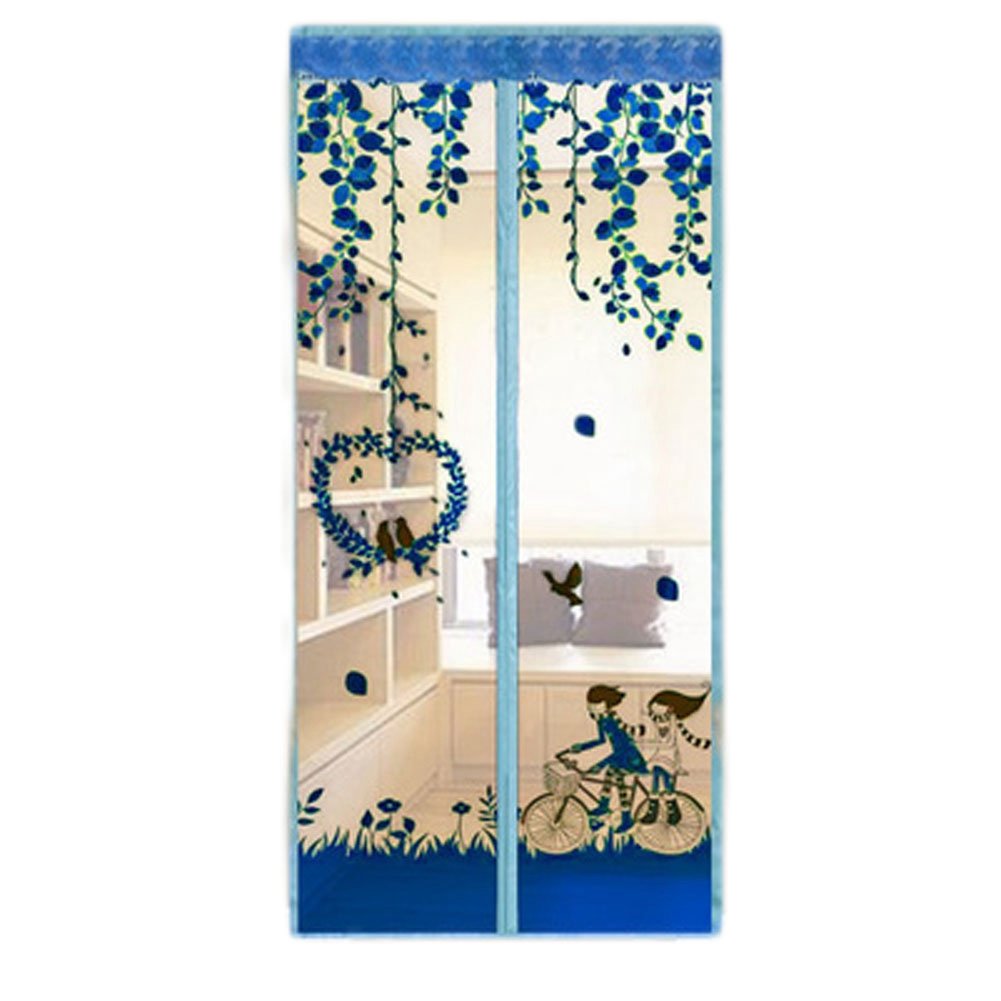 Magnetic Door Screen Fly Bug Mosquito Mesh Curtain for Balcony Sliding Doors Living Room,90x210cm (A)