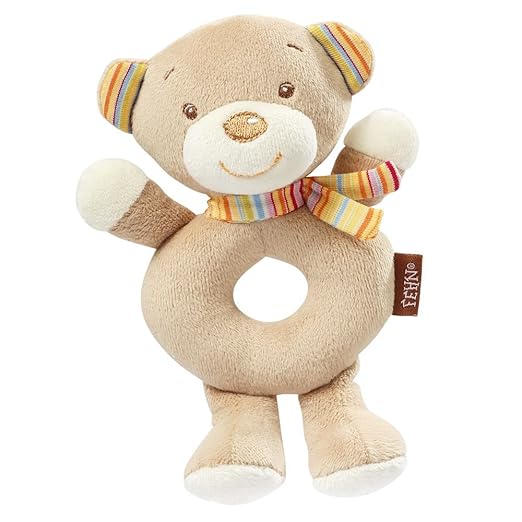 Fehn 3D Activity Decke Rainbow Teddy - Fehn Ring-Greifling Teddy