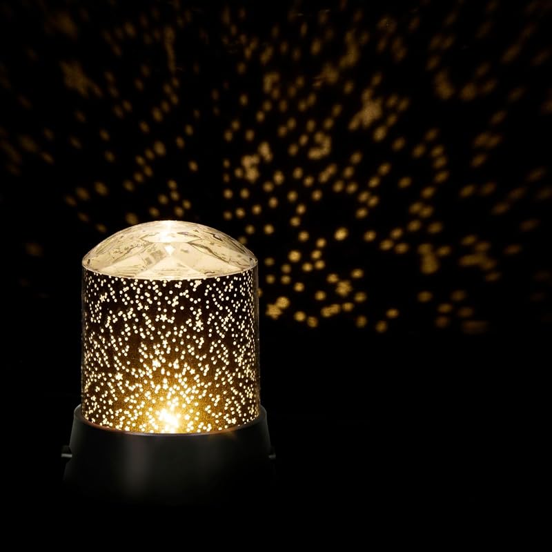 Projetor de Estrelas de Luz Noturna – Projetor LED de Céu Estrelado para Quartos e Quartos das Crianças – Luz Que Muda de Cor e Luz Branca – Com Cabo USB-C – A Bateria