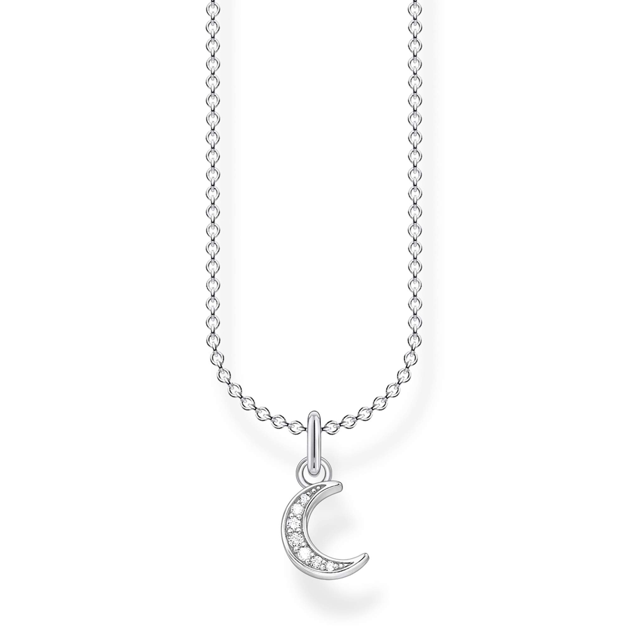 Thomas Sabo Women Necklace moon pavé silver 925 Sterling Silver KE2050-051-14