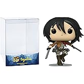 Funko Mikasa Ackermann: P o p ! Animation Vinyl Figurine Bundle with 1 Compatible 'ToysDiva' Graphic Protector (1166-57981 - B)