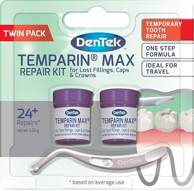 DenTek Temparin Max Dental Repair Kit Twin Pack for Fillings & Crowns