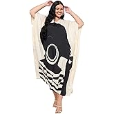 Gypsie Blu Caftan Dresses for Women Polyester Plus Size Moo Moos Bathing Suit Cover Up Kaftan BeachDress Resort Lounge Outfit