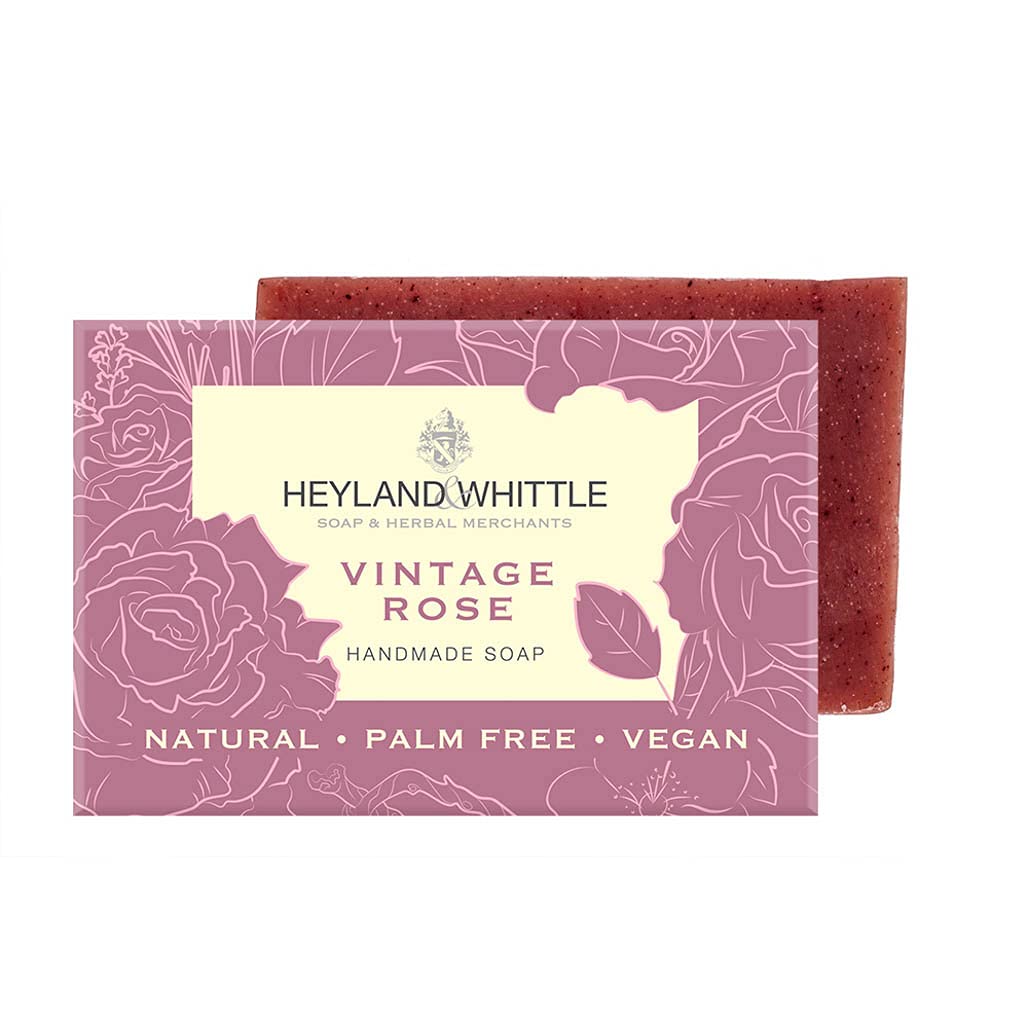 Heyland and Whittle - PALM FREE Vintage Rose Soap Bar, 120g