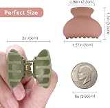 Lolalet Pack of 12 Small Hair Claws Clips Matte Acrylic 4x3.3 cm Style B view 6