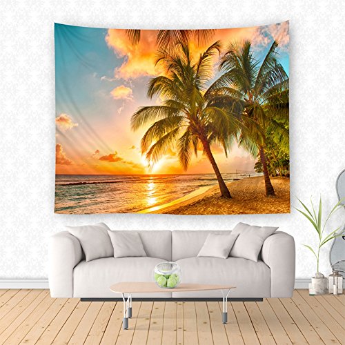 Adarl Tapestry Wall Hanging Natural Landscape Painting Hippie Wall Tapestry Full-Polyester Square Tapestries for Home Office Decor #6